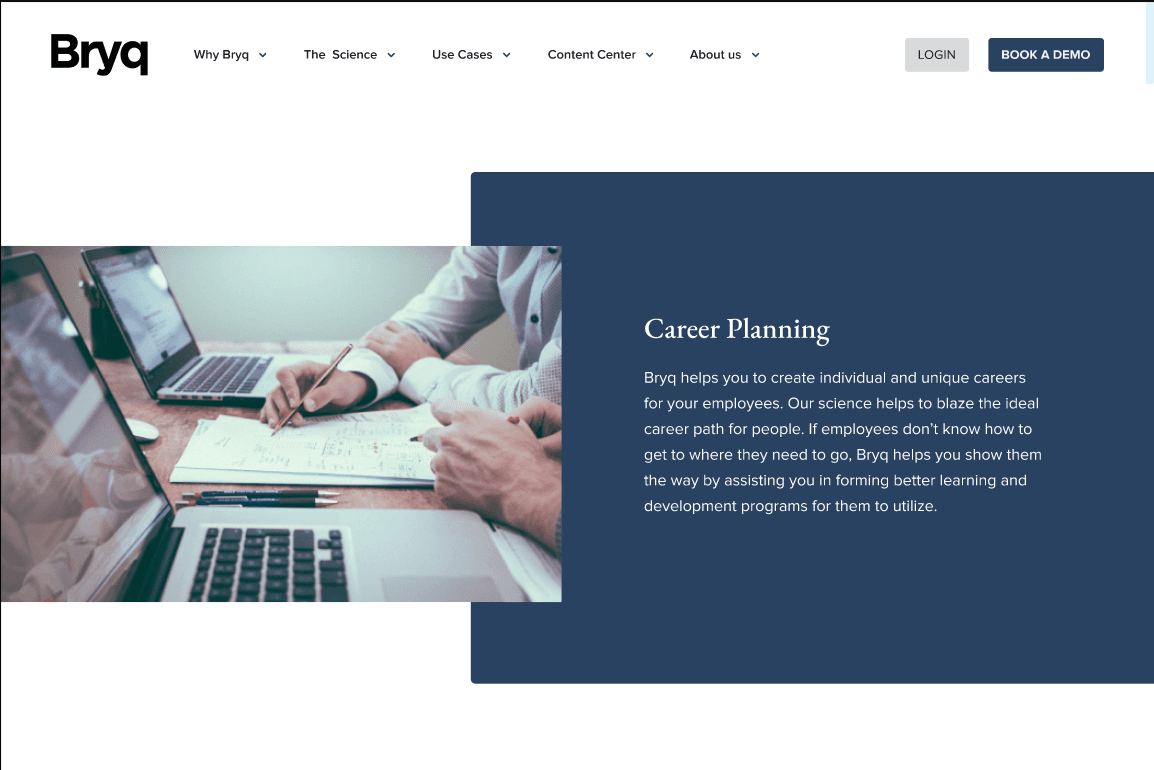 BRYQ — Career Planning section