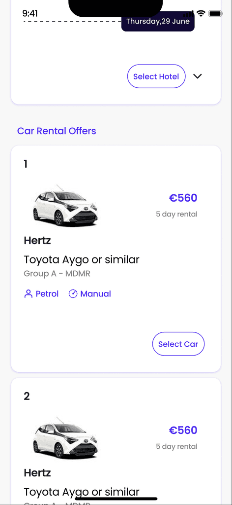 Synopsis — car rental offers